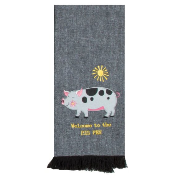 "Welcome to the PIG PEN" Tea Towel 🐷 - Picture 1 of 1